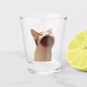 A Shot Mème de chat de chats en verre
