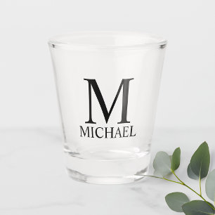 A Shot Monogramme personnalisé classique et verre de tir