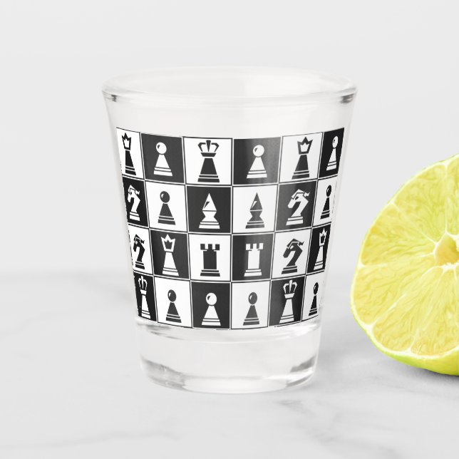 A Shot Morceaux d'échecs en verre (Devant)