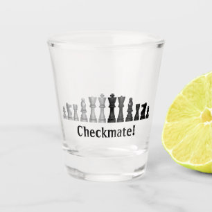 A Shot Morceaux d'échecs en verre