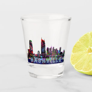A Shot Nashville, Tennessee en graffiti en verre abattu