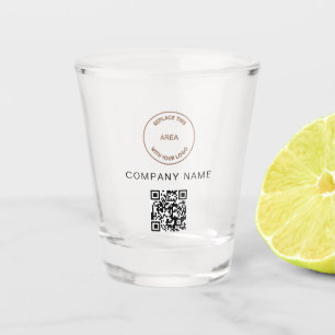 A Shot Nom de l'entreprise Logo QR Code promo Verre de ti