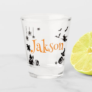 A Shot Nom personnalisé d'Halloween Cute Verre de tir