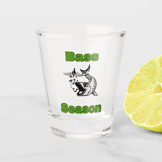 A Shot NOUVEAUTÉ ! Saison de basse de verre de tir - Pêch (Devant)