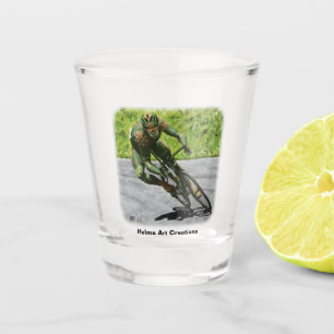 A Shot Orc Cycliste Vélo Course Imaginaire Art Verre de t