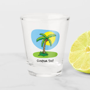 A Shot Palm Tree Dessin en verre