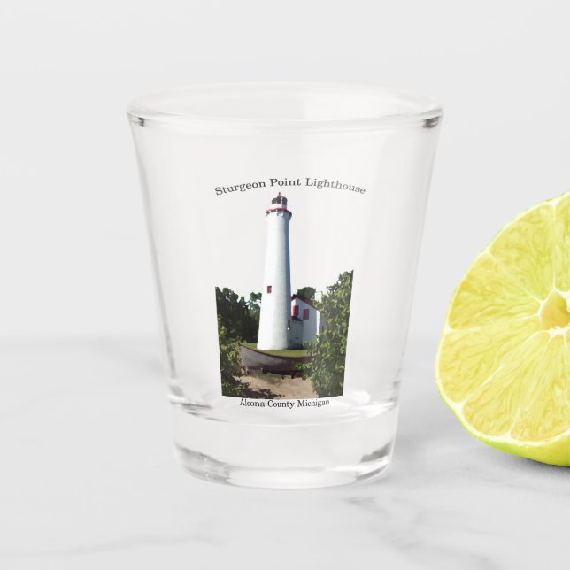 A Shot Phare de point d'esturgeon et verre à liqueur de (Devant)