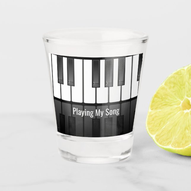 A Shot Piano Clavier Design Verre de tir (Devant)