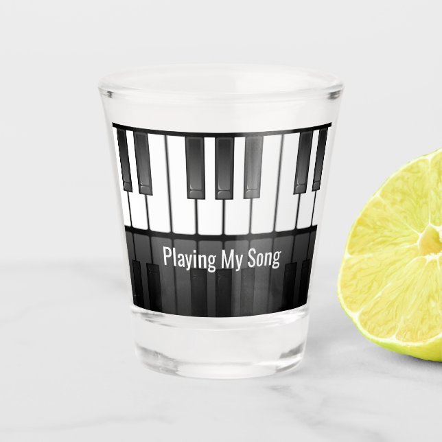 A Shot Piano Clavier Design Verre de tir (Devant)