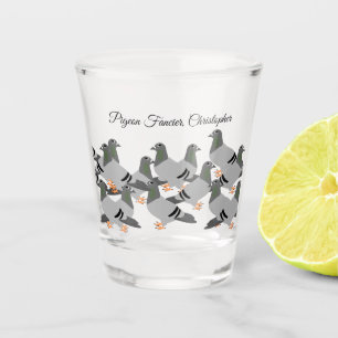 A Shot Pigeons Design Verre Tiré