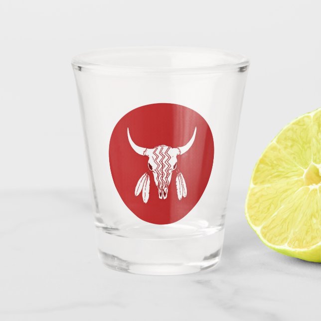 A Shot Red Ghost Dance Buffalo verre abattu (Devant)