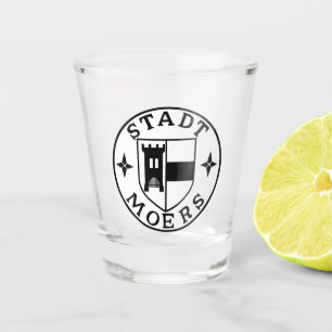 A Shot Sceau de la ville de Moers, Allemagne en verre aba
