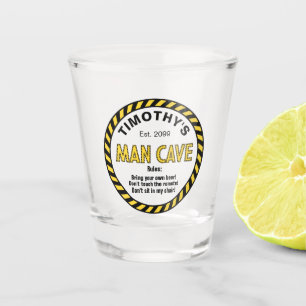 A Shot Signe de caverne Homme - Attention Verre de frappe