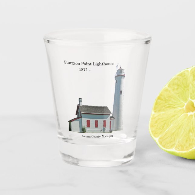 A Shot Sturgeon Point Lighthouse verre abattu (Devant)