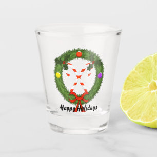 A Shot Sucres de canne de Noël en verre de mire