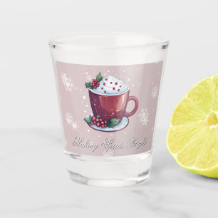 A Shot Tasse de chocolat chaud de Noël Verre rose blush