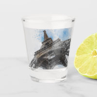 Tour Eiffel Paris Verre de tir - Vintage