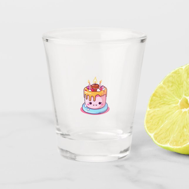 A Shot Verre à gâteau Kawaii, rond mignon  (Devant)