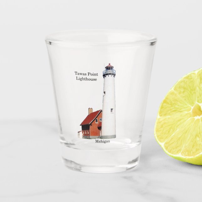 A Shot Verre à liqueur de phare de point de Tawas (Devant)