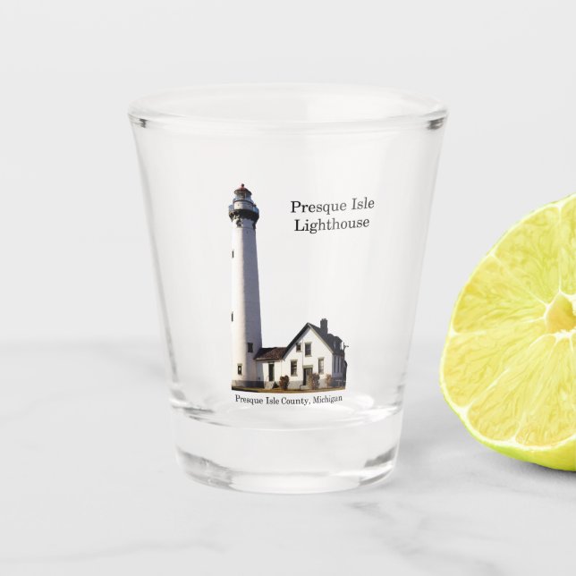 A Shot Verre à liqueur de phare d'île de Presque (Devant)
