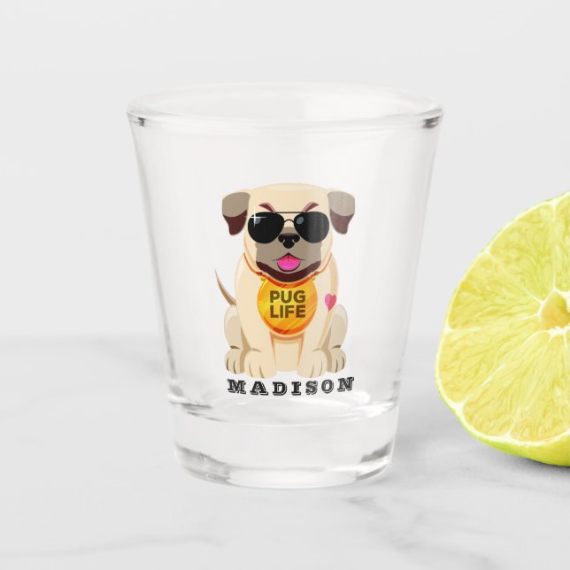 A Shot Verre à liqueur nommé fait sur commande de la vie (Devant)