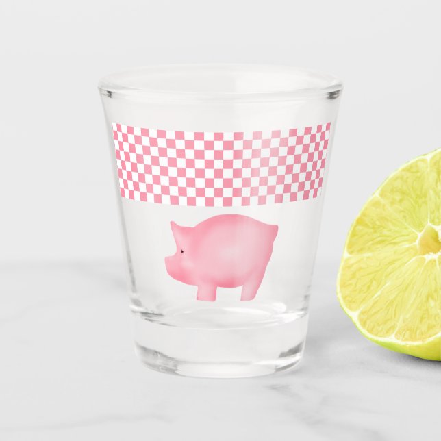 A Shot Verre à liqueur rose de porc (Devant)