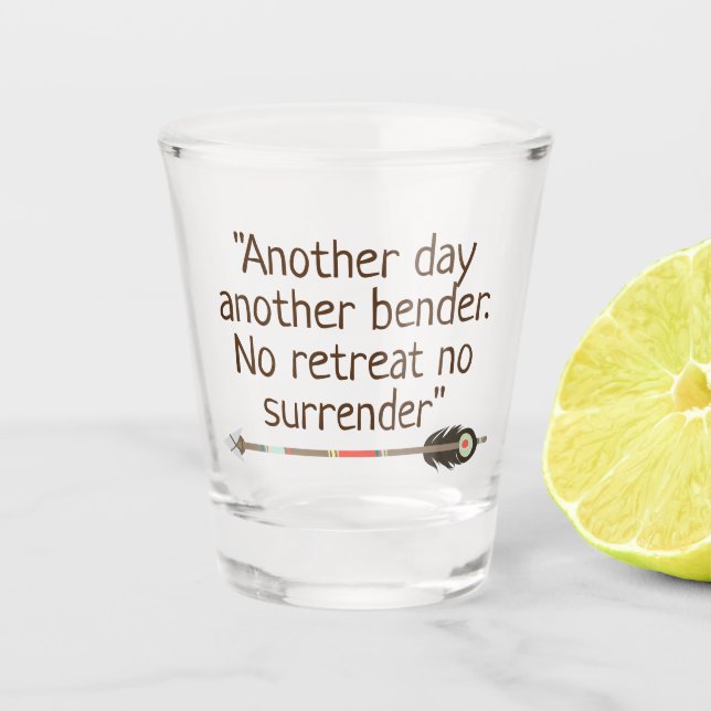 A Shot Verre à liqueur tribal de pain grillé de flèche (Devant)