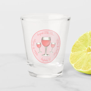 A Shot Verre à vin rosé rose pour mariage et enterrement