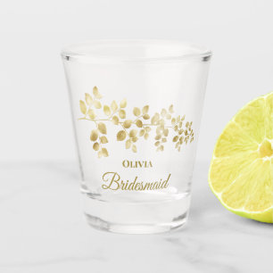 A Shot Verre d'attaque moderne Floral Or