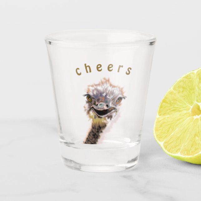 A Shot Verre d'autruche amusant - Bravo (Devant)
