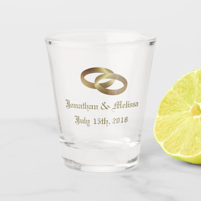 A Shot Verre de détection de Mariage personnalisé (Devant)