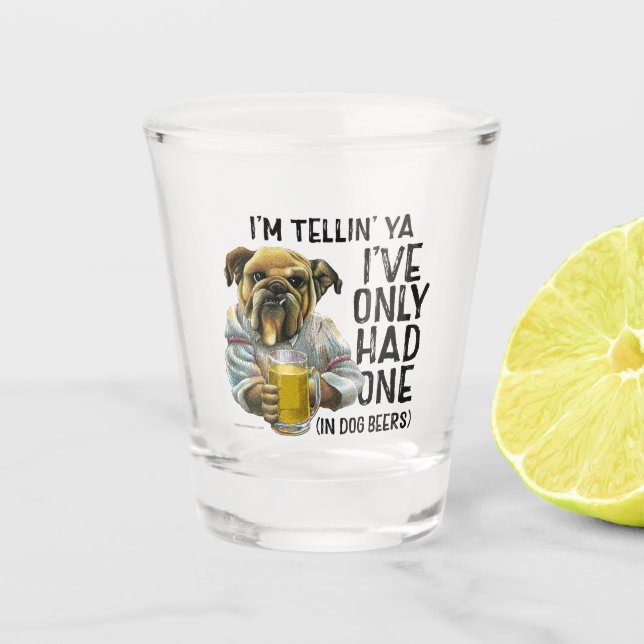 A Shot Verre de la bière de chien (Devant)