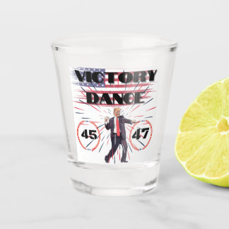 A Shot Verre de la danse victorieuse du président Trump
