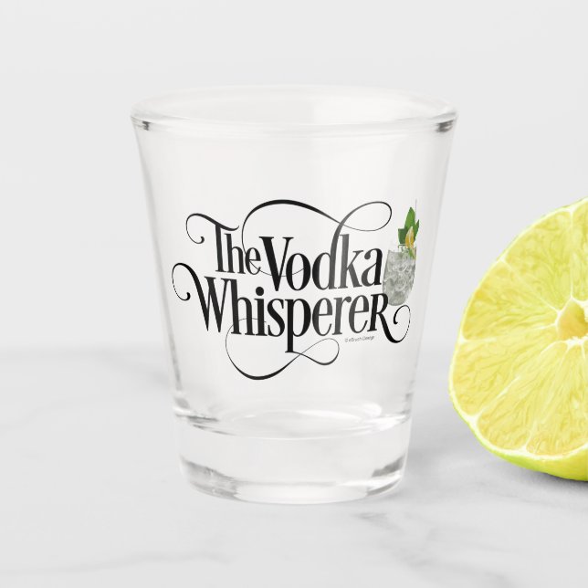A Shot Verre de la vodka Whisperer (Devant)