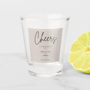 A Shot Verre de Mariage minimaliste beige