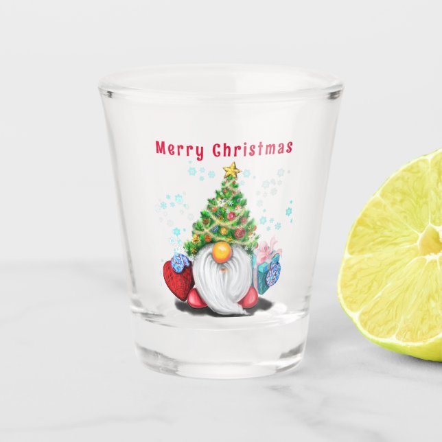 A Shot Verre de Noël Gnome (Devant)