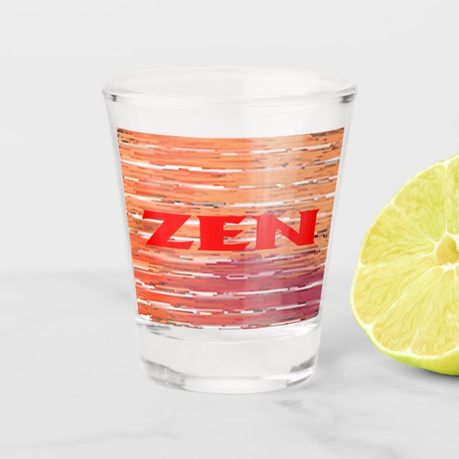 A Shot Verre de roseaux rouges zen (Devant)
