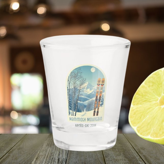 A Shot Verre de ski vacances Mammoth Mountain California (Créateur téléchargé)