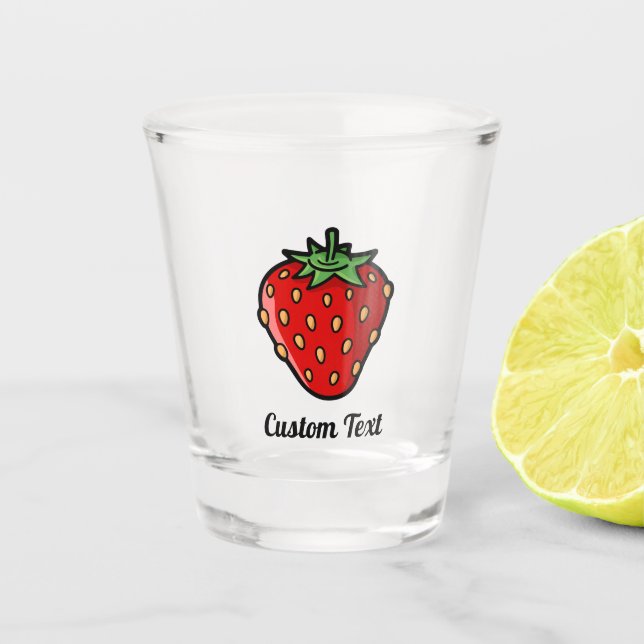 A Shot Verre de tir à l'icône de fraise (Devant)