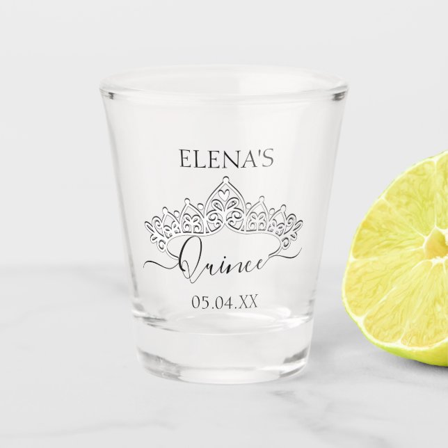 A Shot Verre de tir Anniversaire Quinceanera Fête Favoris (Devant)