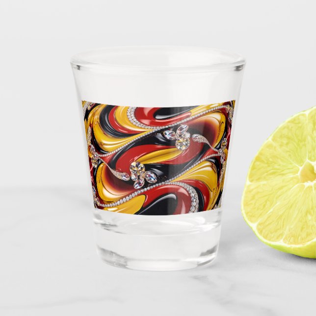 A Shot Verre de tir aux couleurs belges (Devant)
