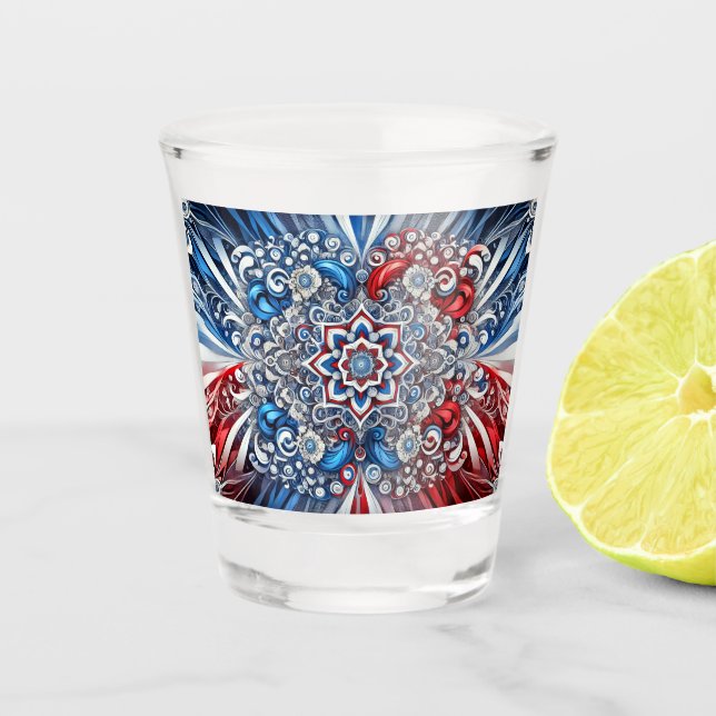 A Shot Verre de tir aux couleurs françaises (Devant)