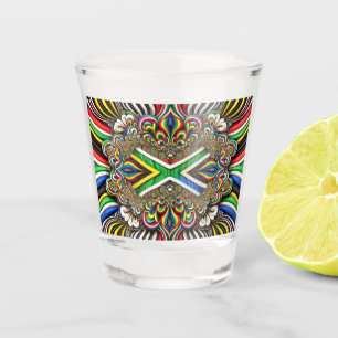 A Shot Verre de tir aux couleurs sud-africaines