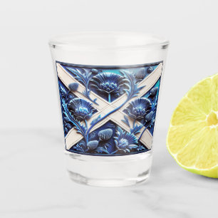 A Shot Verre de tir avec design de chardons écossais