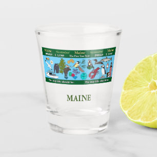 A Shot Verre de tir commémoratif de l'État du Maine