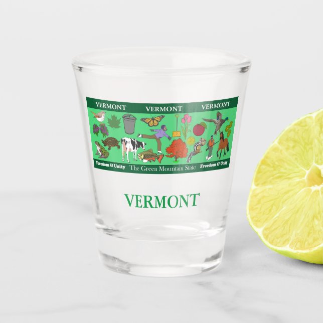 A Shot Verre de tir commémoratif du Vermont State (Devant)