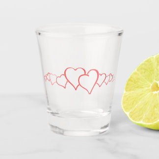 A Shot verre de tir d'amour du coeur