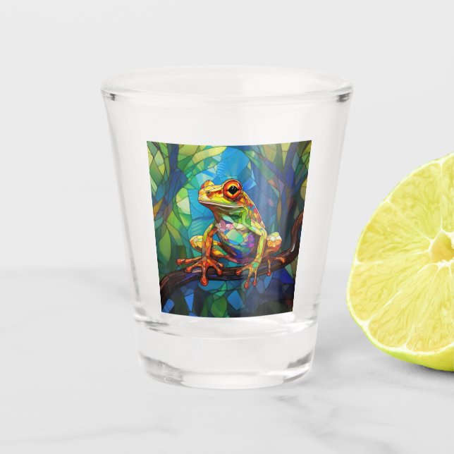 A Shot Verre de tir d'art de la grenouille (Devant)