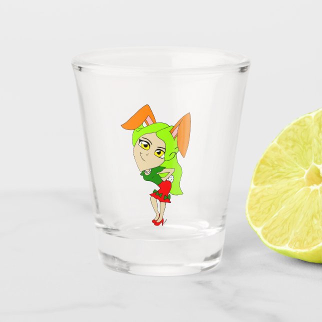 A Shot verre de tir de chibi bunnygirl (Devant)