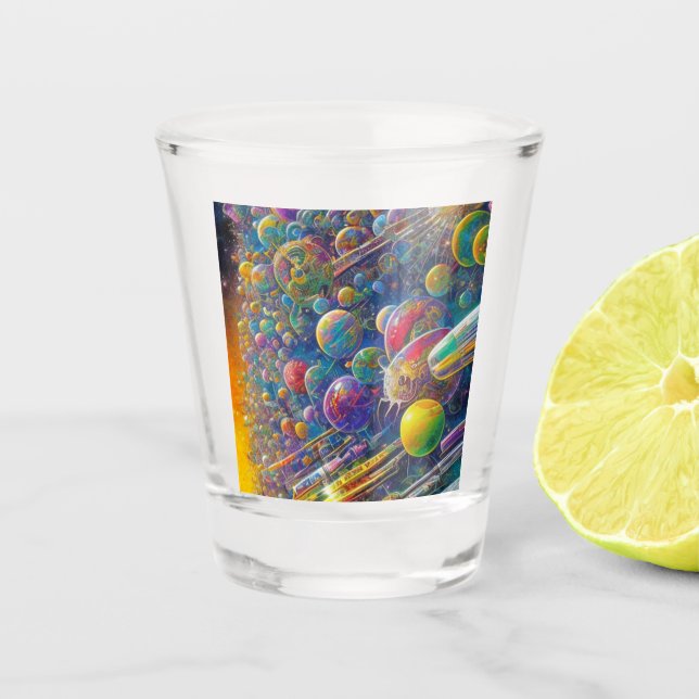 A Shot Verre de tir de course spatiale (Devant)